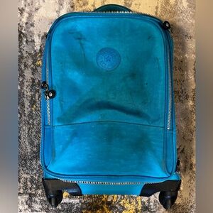 Kipling Spontaneous Small Carry-on Wheeled Luggage in Cocktail Blue